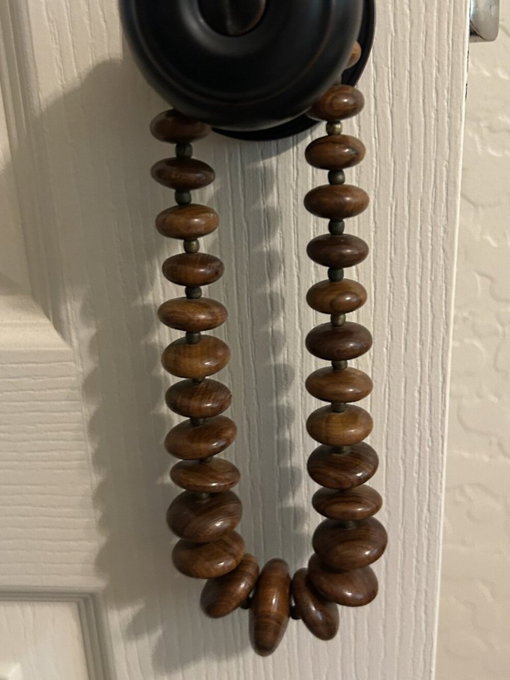 Wood beaded necklace